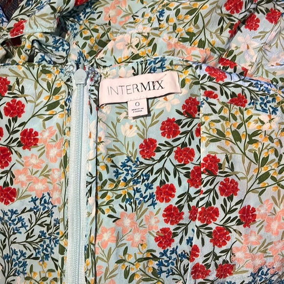 INTERMIX Nessa Silk Floral High-Low Dress size 0 - Picture 6 of 13